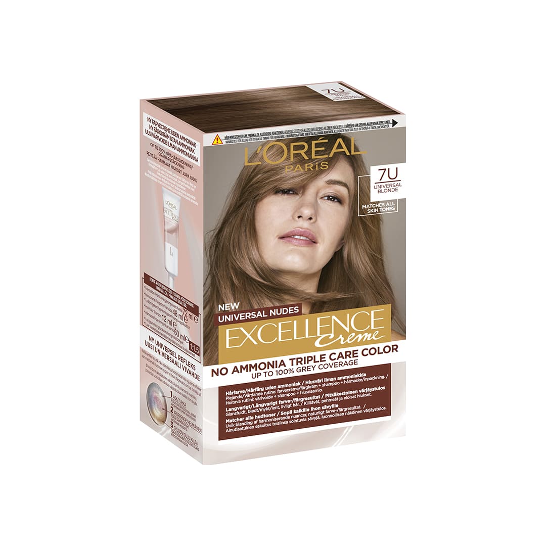 Loreal Paris Excellence Cream Universal Nudes 7U Nudes Blonde