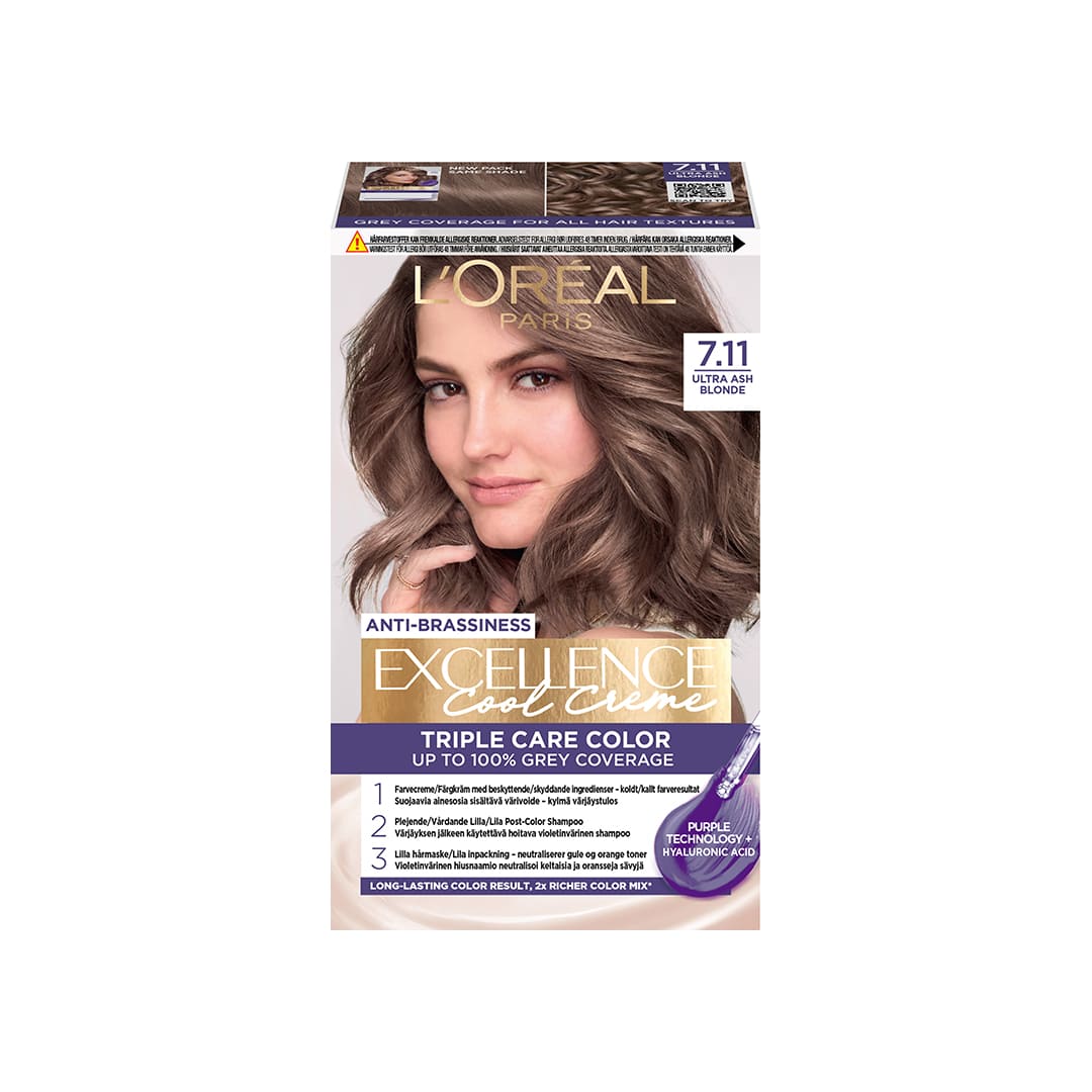 Loreal Paris Excellence Cool Creme Permanent Hair Color 7.11 Ultra Ash Blonde