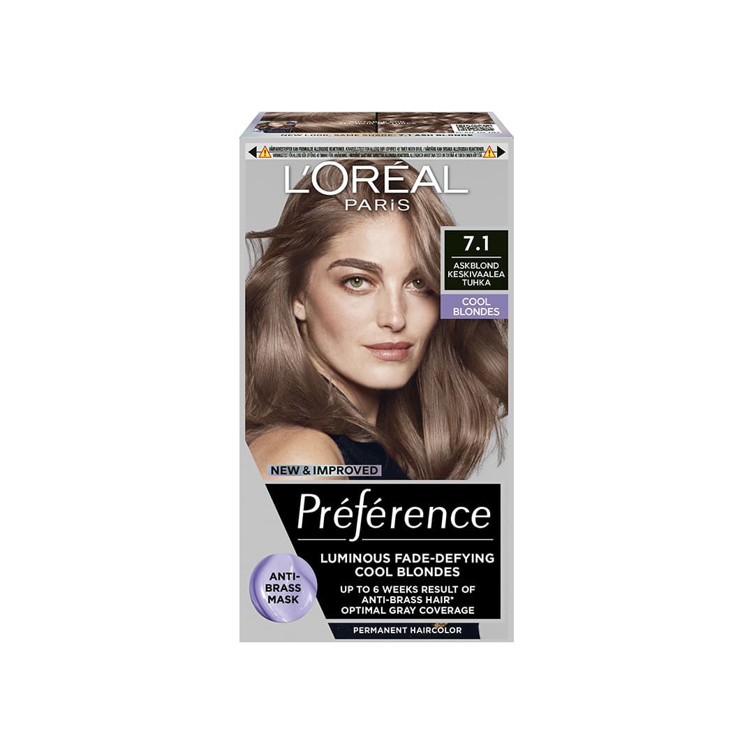Loreal Paris Preference Cool Blondes Hair Color 7.1 Iceland