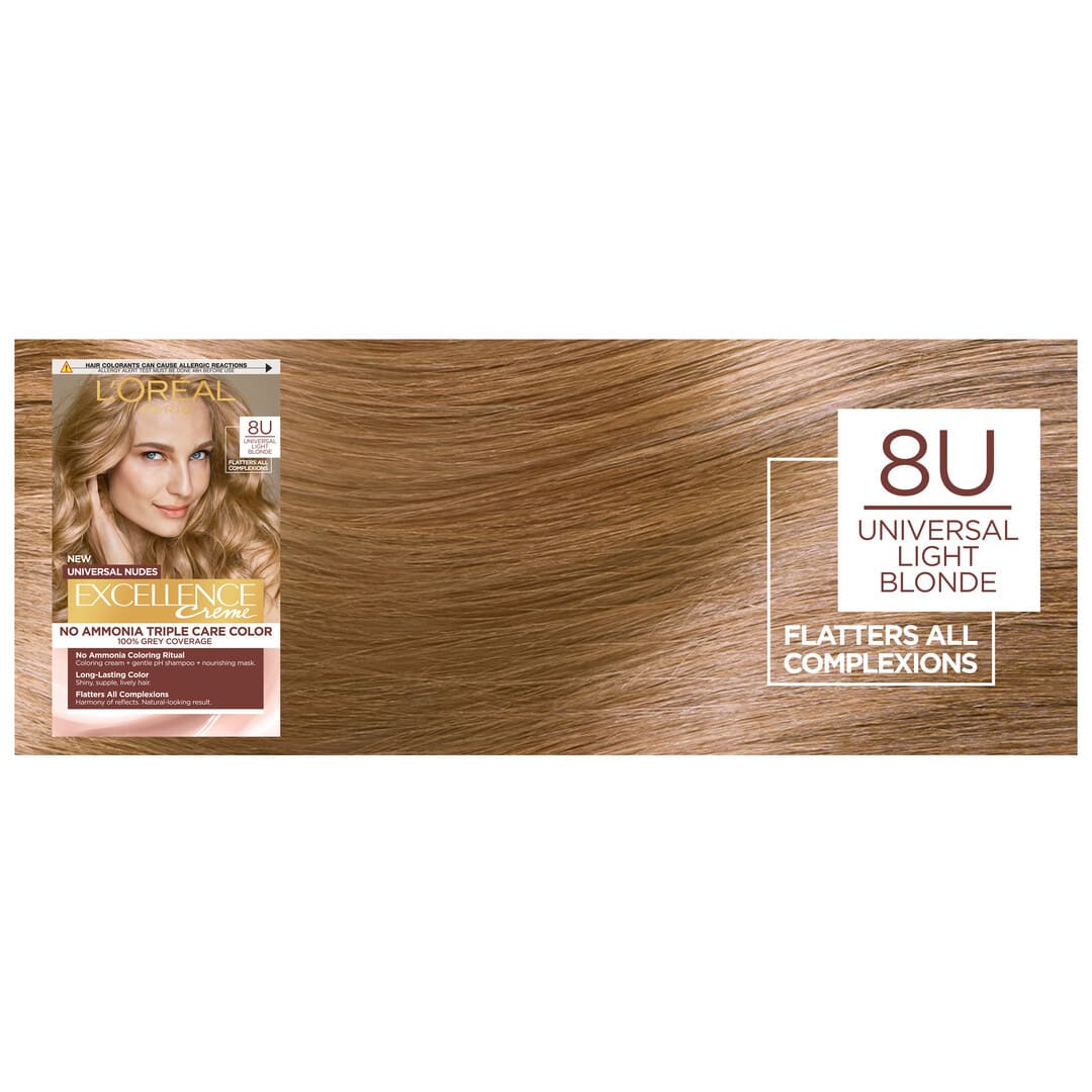 Loreal Paris Excellence Cream Universal Nudes 8U Nudes Light Blonde
