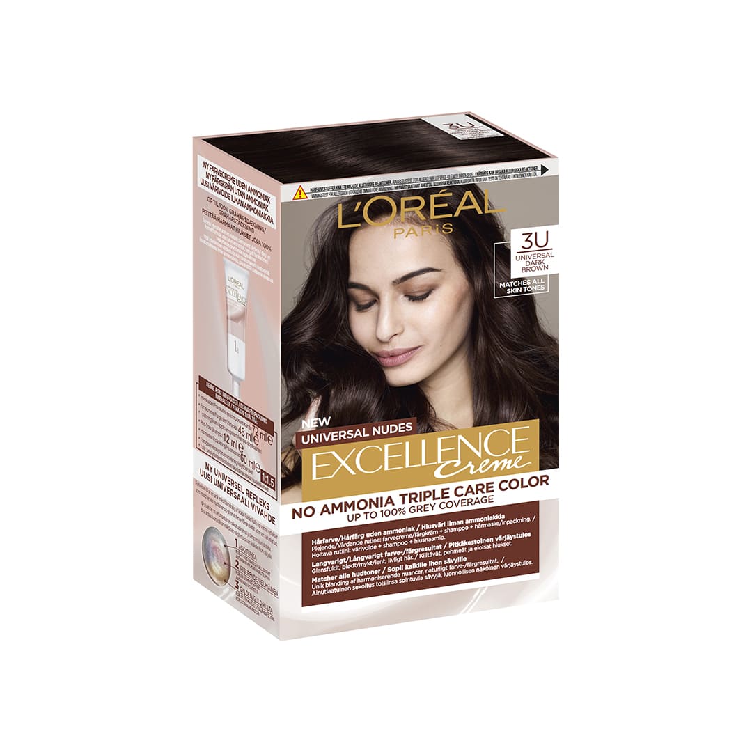 Loreal Paris Excellence Cream Universal Nudes 3U Dark Brown