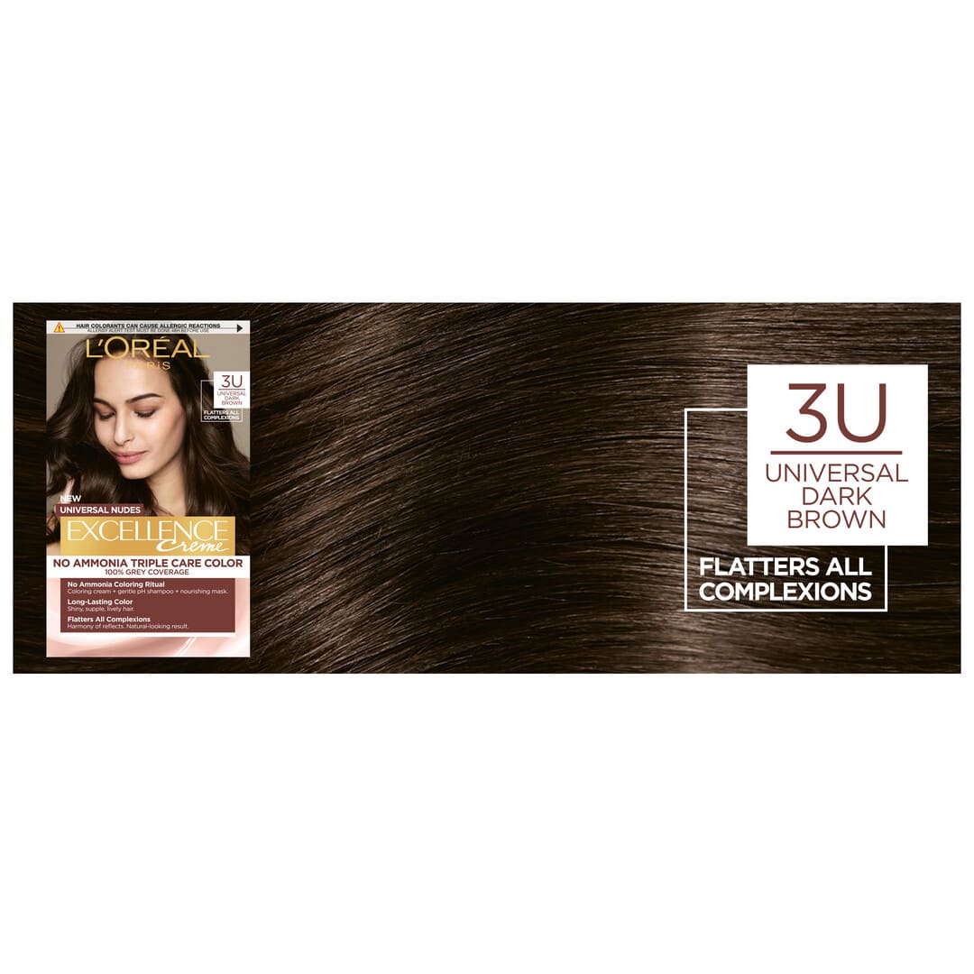 Loreal Paris Excellence Cream Universal Nudes 3U Dark Brown