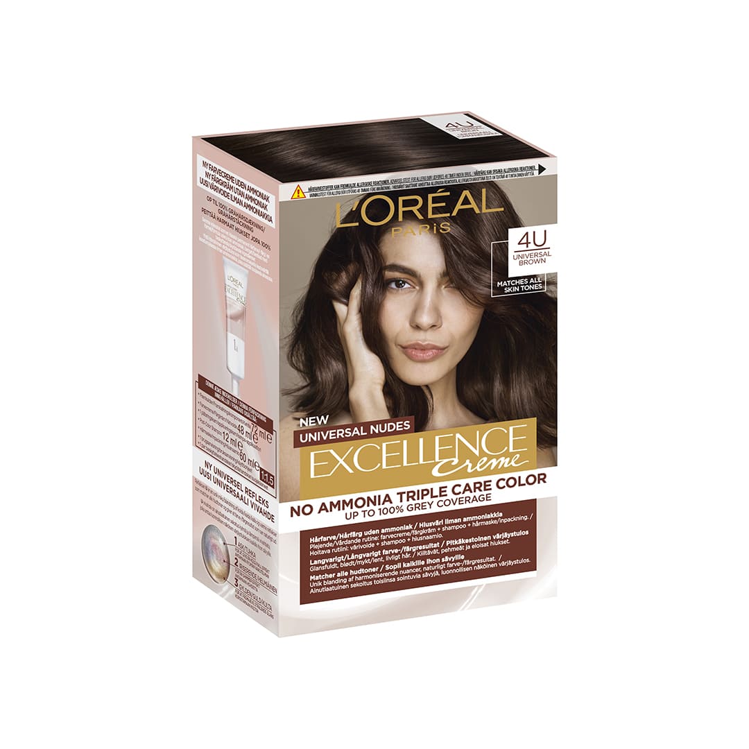 Loreal Paris Excellence Cream Universal Nudes 4U Nudes Brown