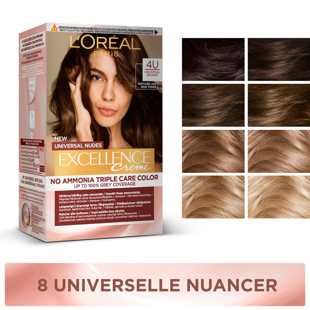 Loreal Paris Excellence Cream Universal Nudes 4U Nudes Brown