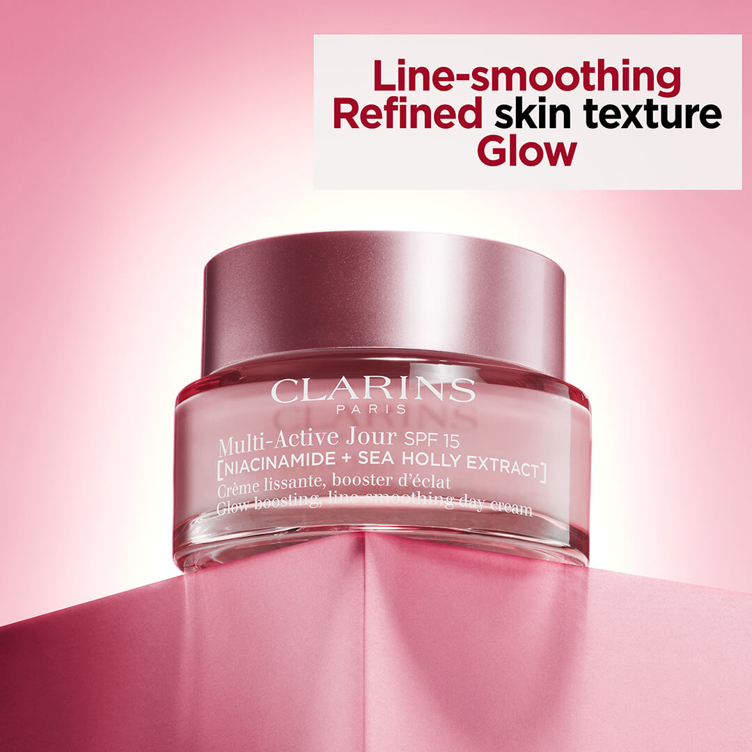 Clarins Multi Acive Glow Boosting Line Smoothing Day Cream All Skin Types Spf15