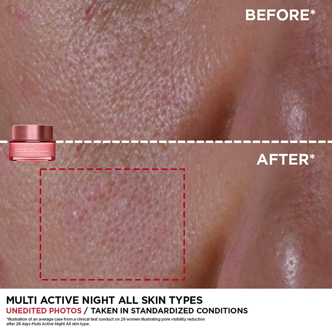 Clarins Multi Acive Skin Renewing Line Smoothing Night Cream All Skin Types 50 m