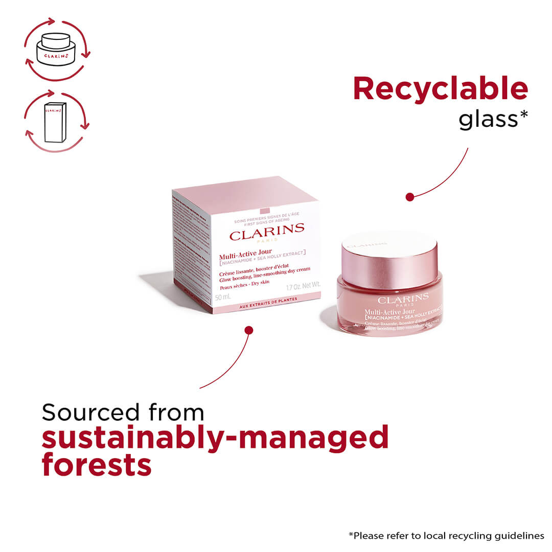 Clarins Multi Acive Glow Boosting Line Smoothing Day Cream Dry Skin 50 ml