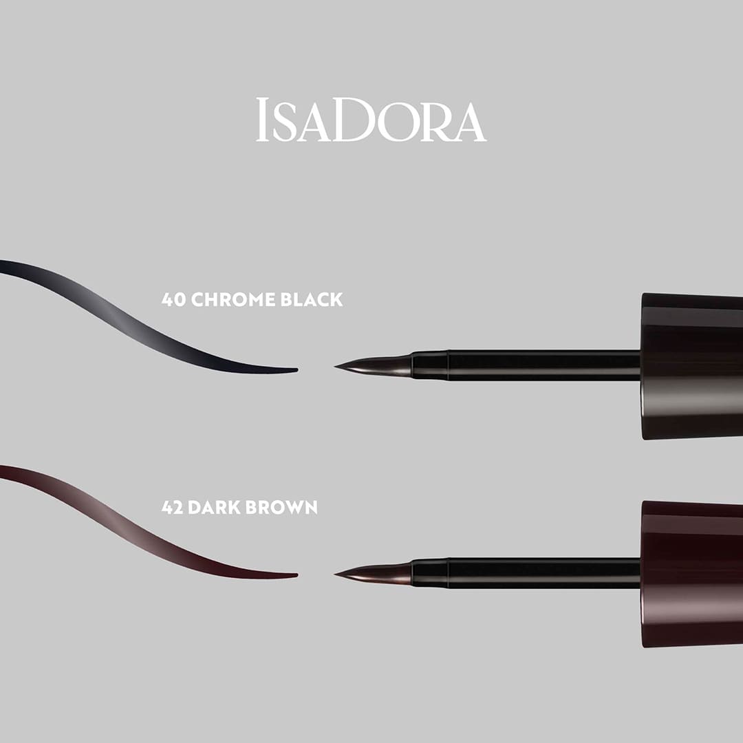 IsaDora The Glossy Eyeliner 40 Chrome Black 2.5 ml