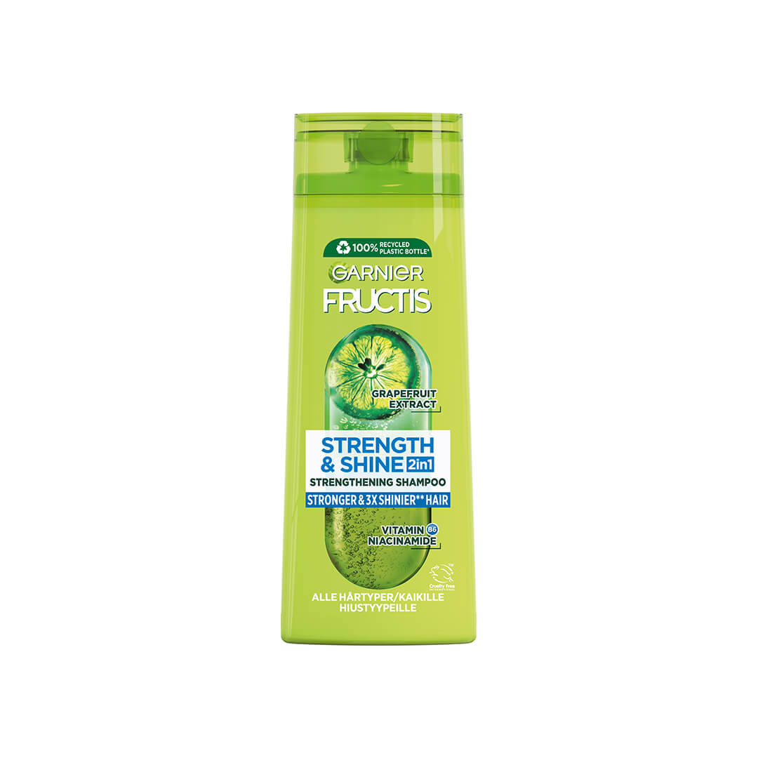Garnier Fructis Strength And Shine Shampoo 2 In 1 Normalt Hår 250 ml