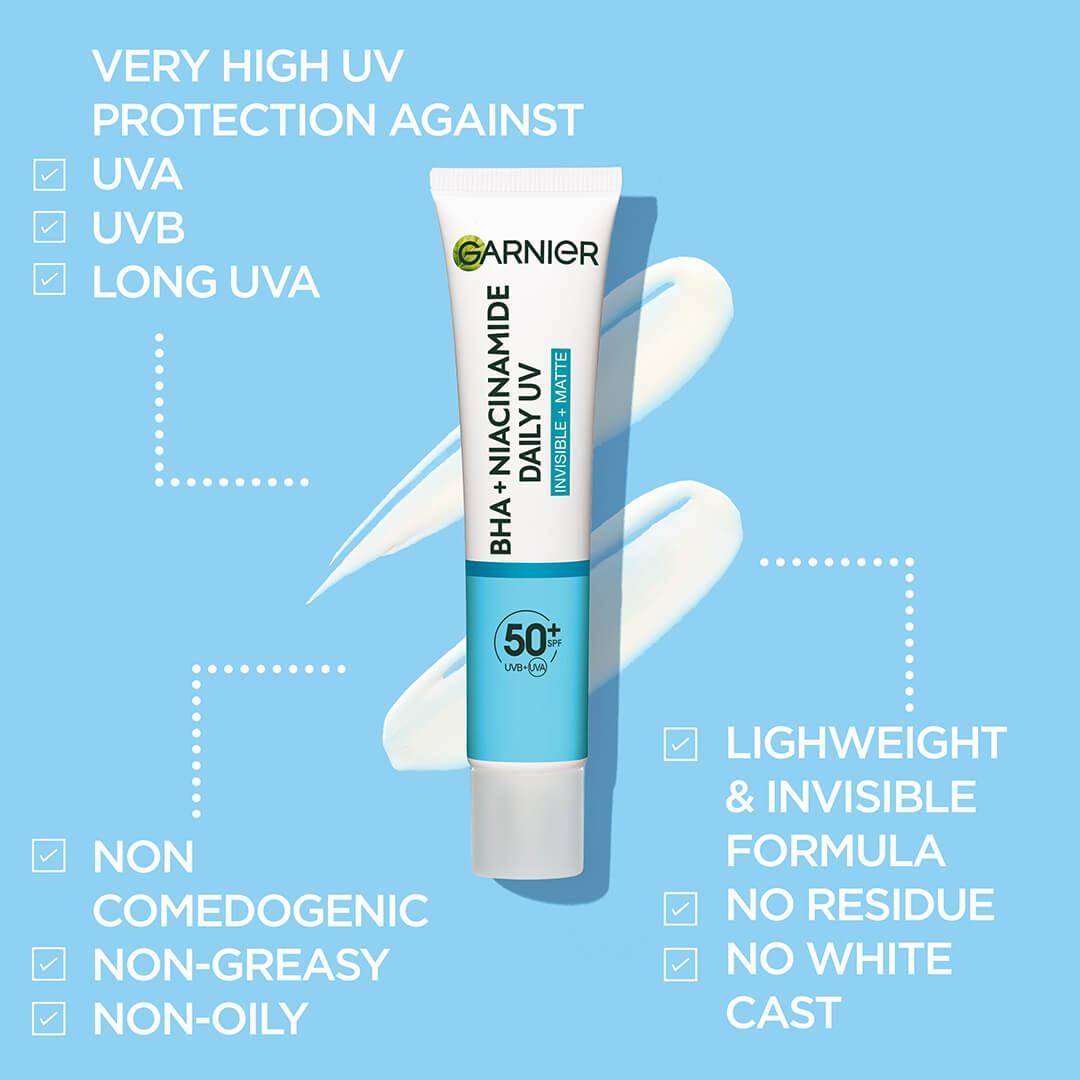 Garnier Skin Active Pureactive Bha And Niacinamide Uv Daily Fluid Spf50+ 40 ml