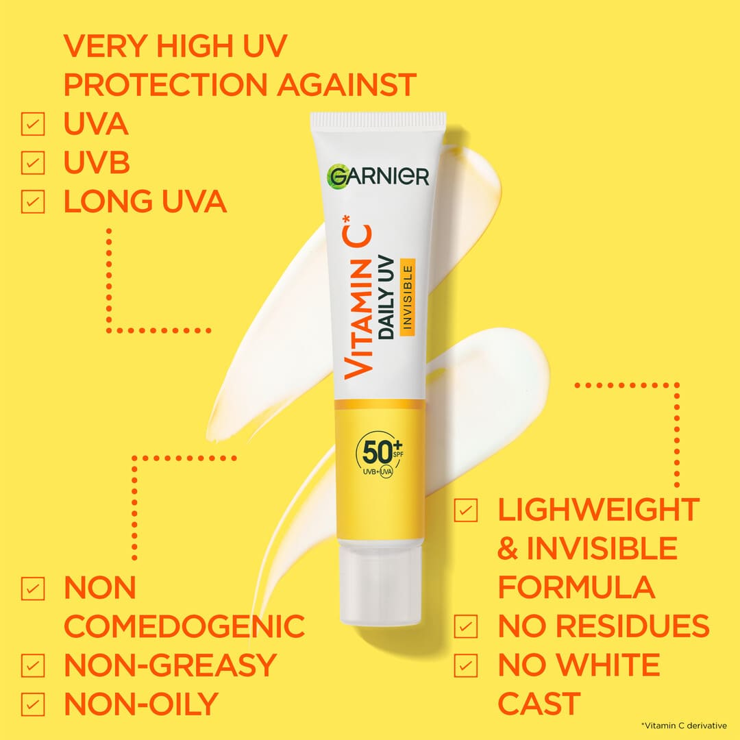 Garnier Skin Active Vitamin C Daily Uv Glow Boosting Fluid Invinsible Spf50+ 40