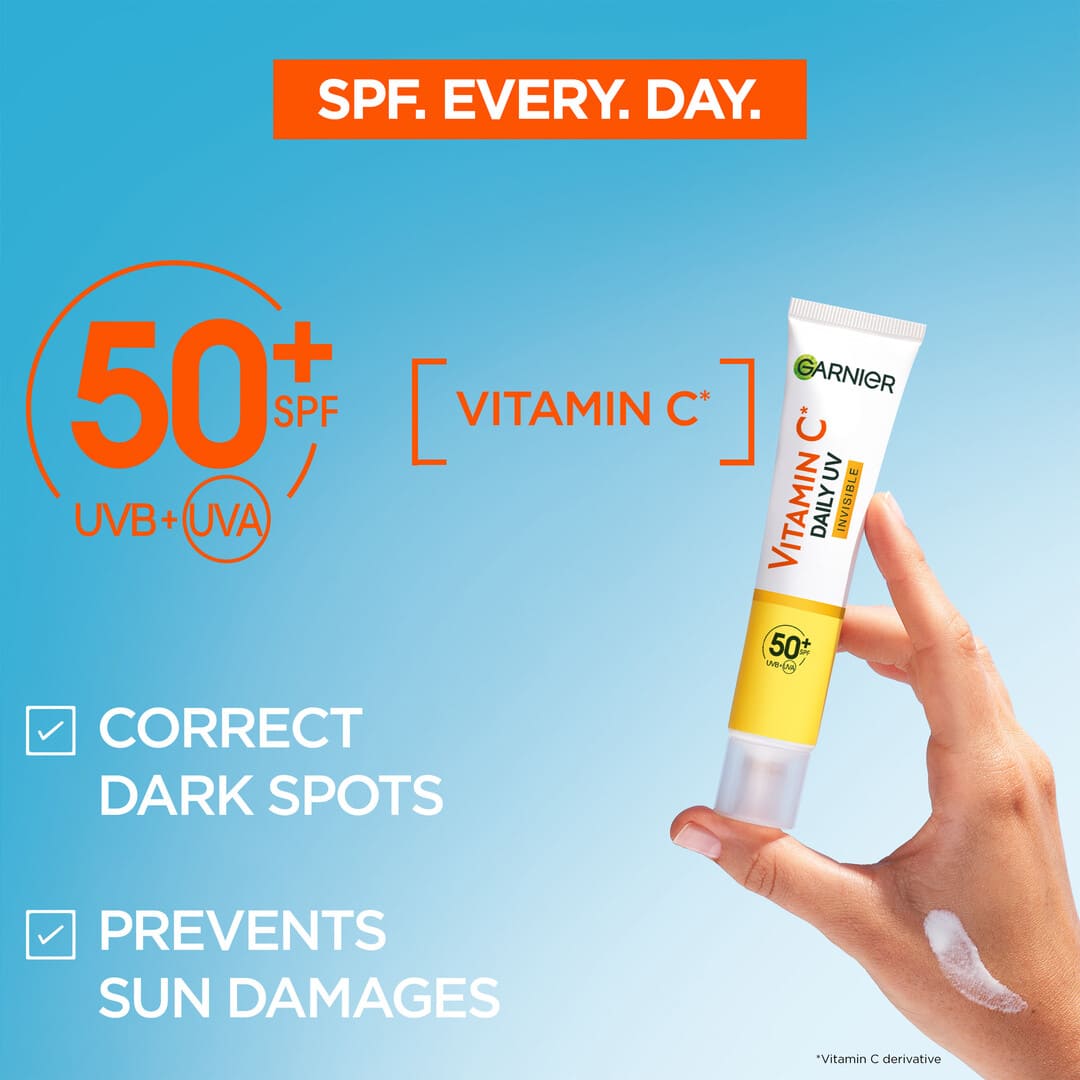 Garnier Skin Active Vitamin C Daily Uv Glow Boosting Fluid Invinsible Spf50+ 40