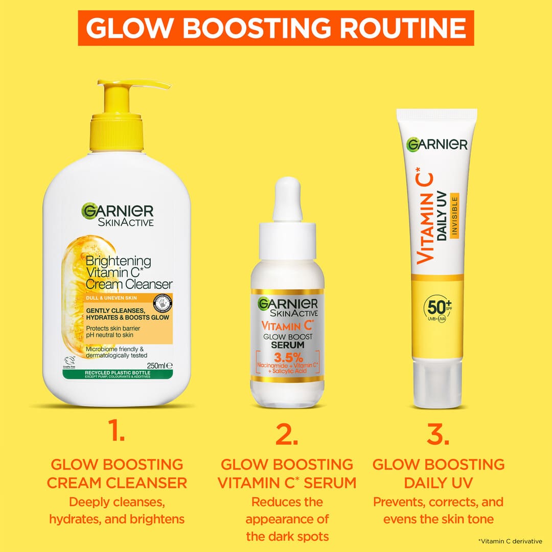 Garnier Skin Active Vitamin C Daily Uv Glow Boosting Fluid Invinsible Spf50+ 40