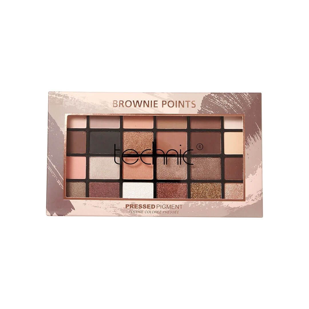 Technic Pressed Pigment Eyeshadow Palette Brownie Points 24 x 1.1g