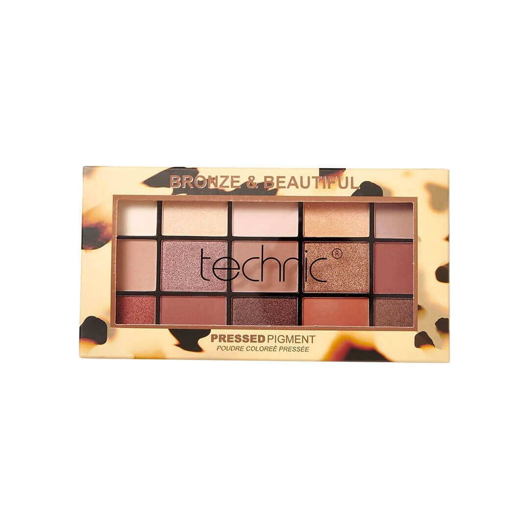 Technic Pressed Pigment Eyeshadow Palette Bronze And Beautiful 30g