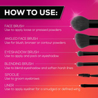 Andrea Charcoal Infused Makeup Brushes 5 pcs
