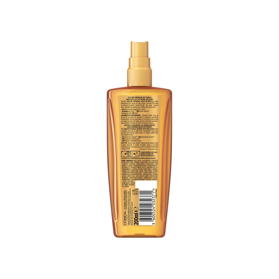 Loreal Paris Elvital Extraordinary Oil Sublime Detangle Leave In Spray 200 ml