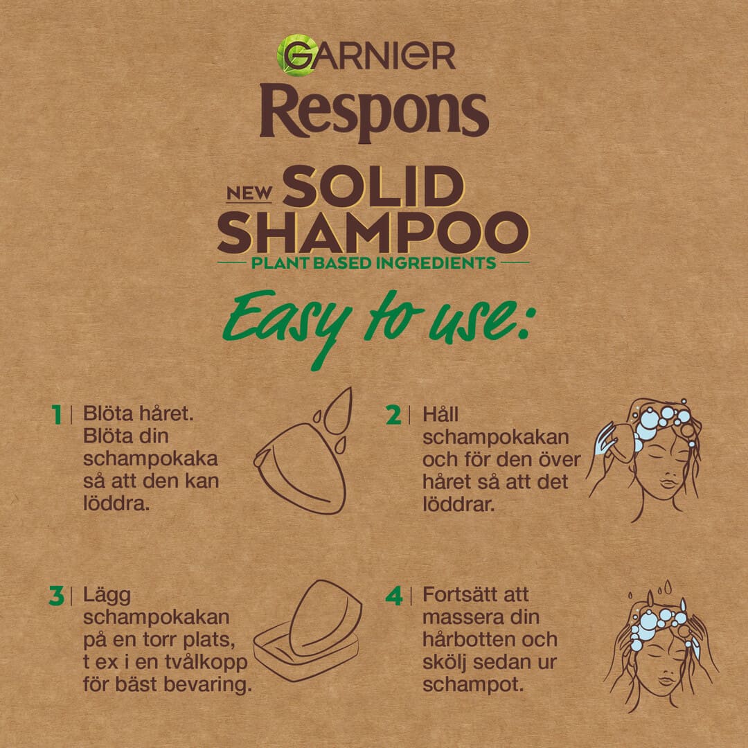 Garnier Respons Avocado Oil And Shea Butter Solid Shampoo 60g