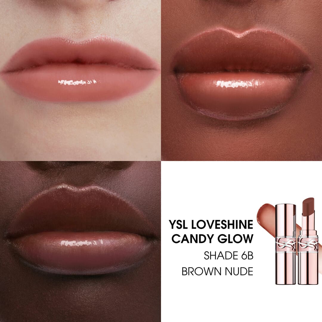 Yves Saint Laurent Loveshine Candy Glow Tinted Butter Balm 6B Brown Nude 3.2g