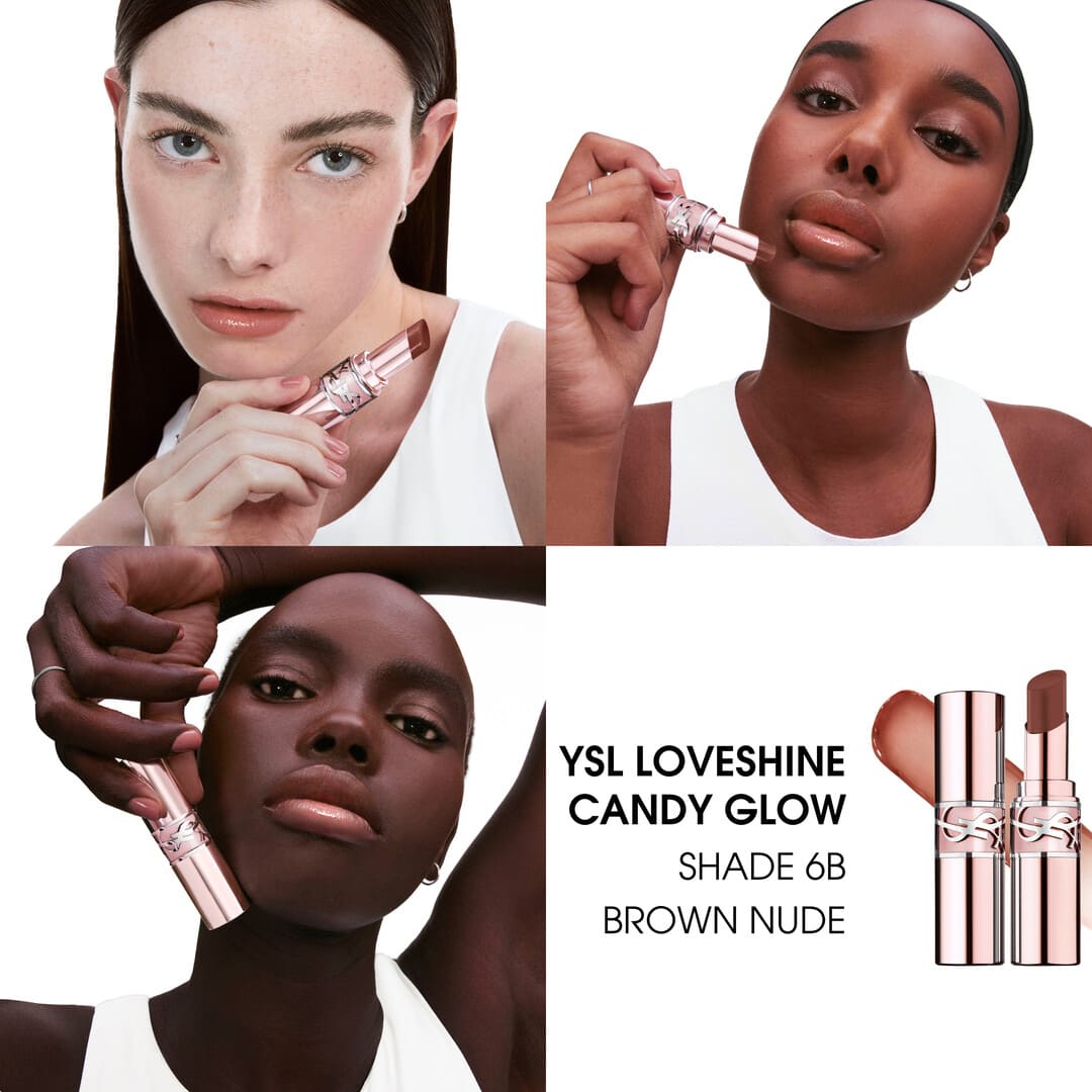 Yves Saint Laurent Loveshine Candy Glow Tinted Butter Balm 6B Brown Nude 3.2g