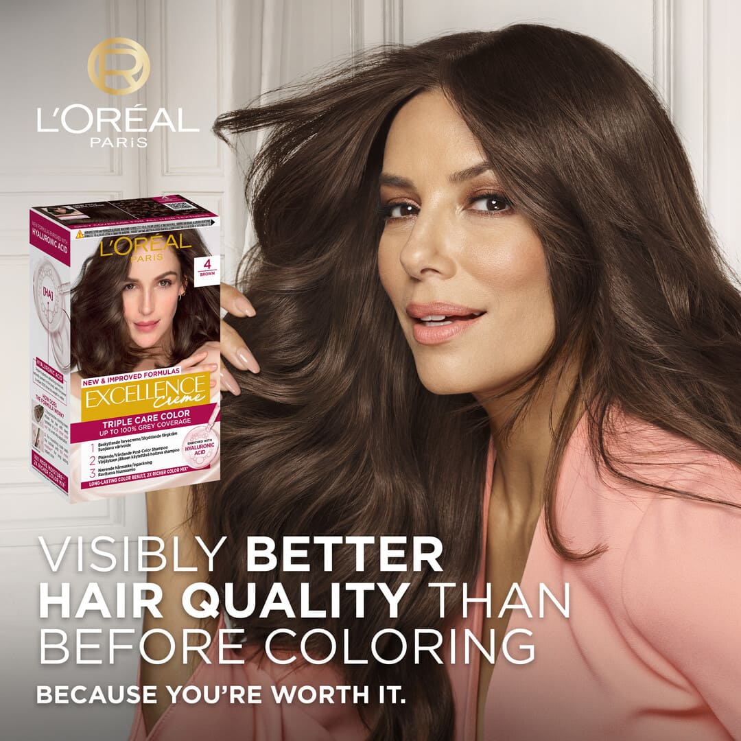 Loreal Paris Excellence Creme Permanent Hair Color 7.31 Guldblond Ask