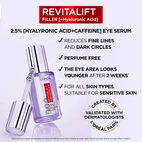 Loreal Paris Revitalift Filler 2.5% Hyaluronic Acid And Caffeine Eye Serum 20 ml