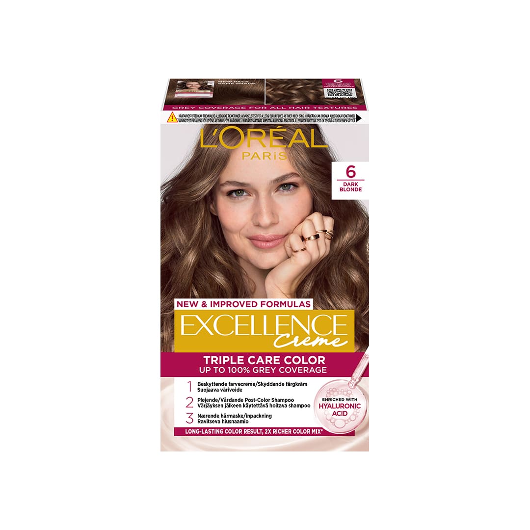 Loreal Paris Excellence Creme Permanent Hair Color 6 Mörkblond