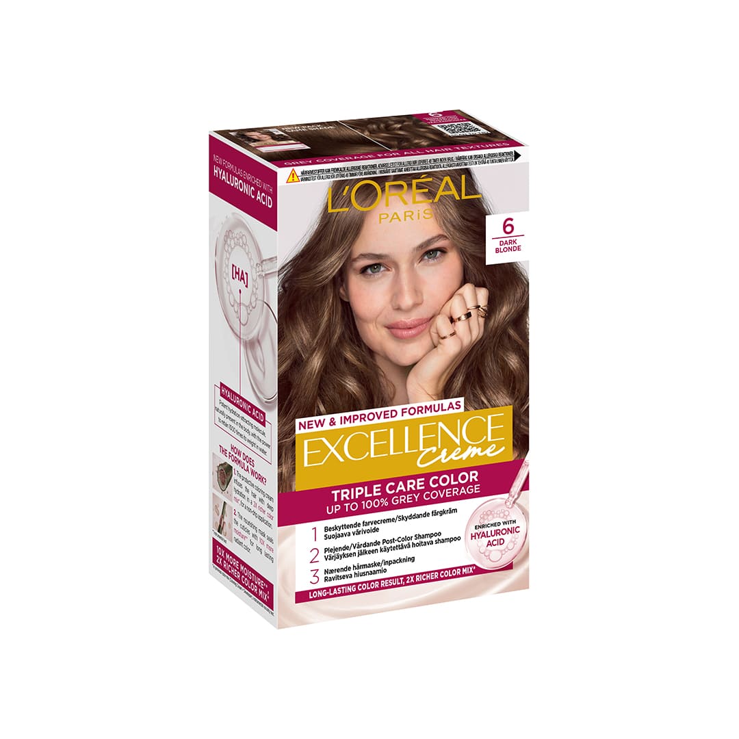 Loreal Paris Excellence Creme Permanent Hair Color 6 Mörkblond