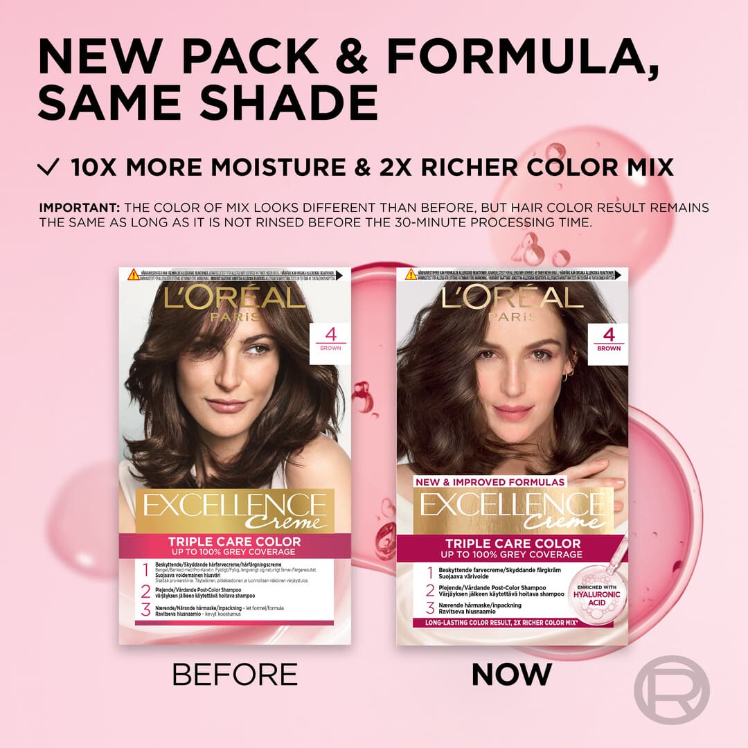 Loreal Paris Excellence Creme Permanent Hair Color 4 Brun