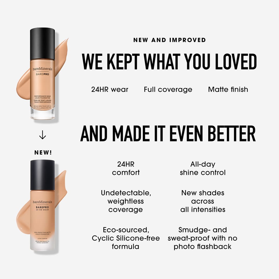 bareMinerals Barepro 24H Matte Comfort Liquid Foundation Deep 50 Neutral 30 ml