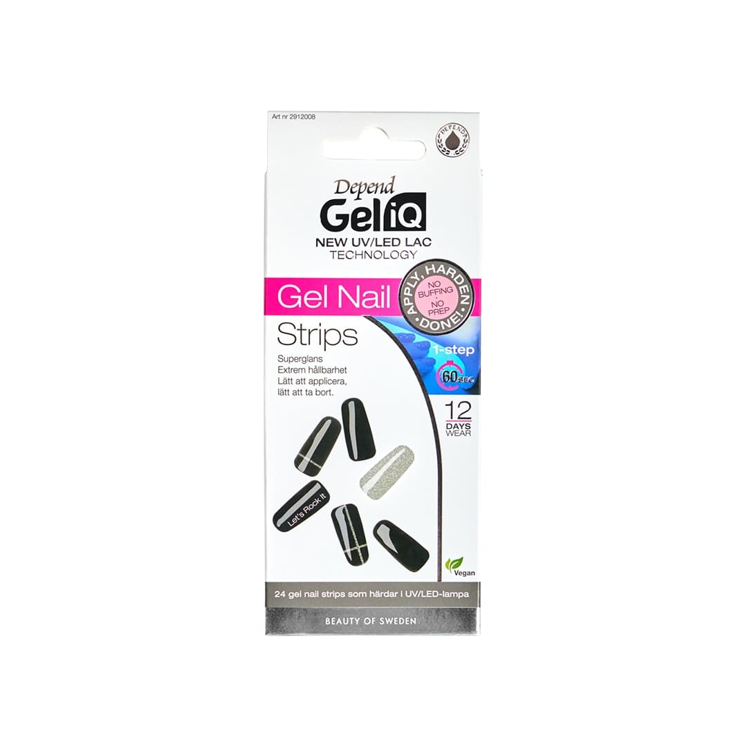 Depend Gel iQ Gel Nail Strips Semi Cured 008 Let´s Rock It 24 pcs