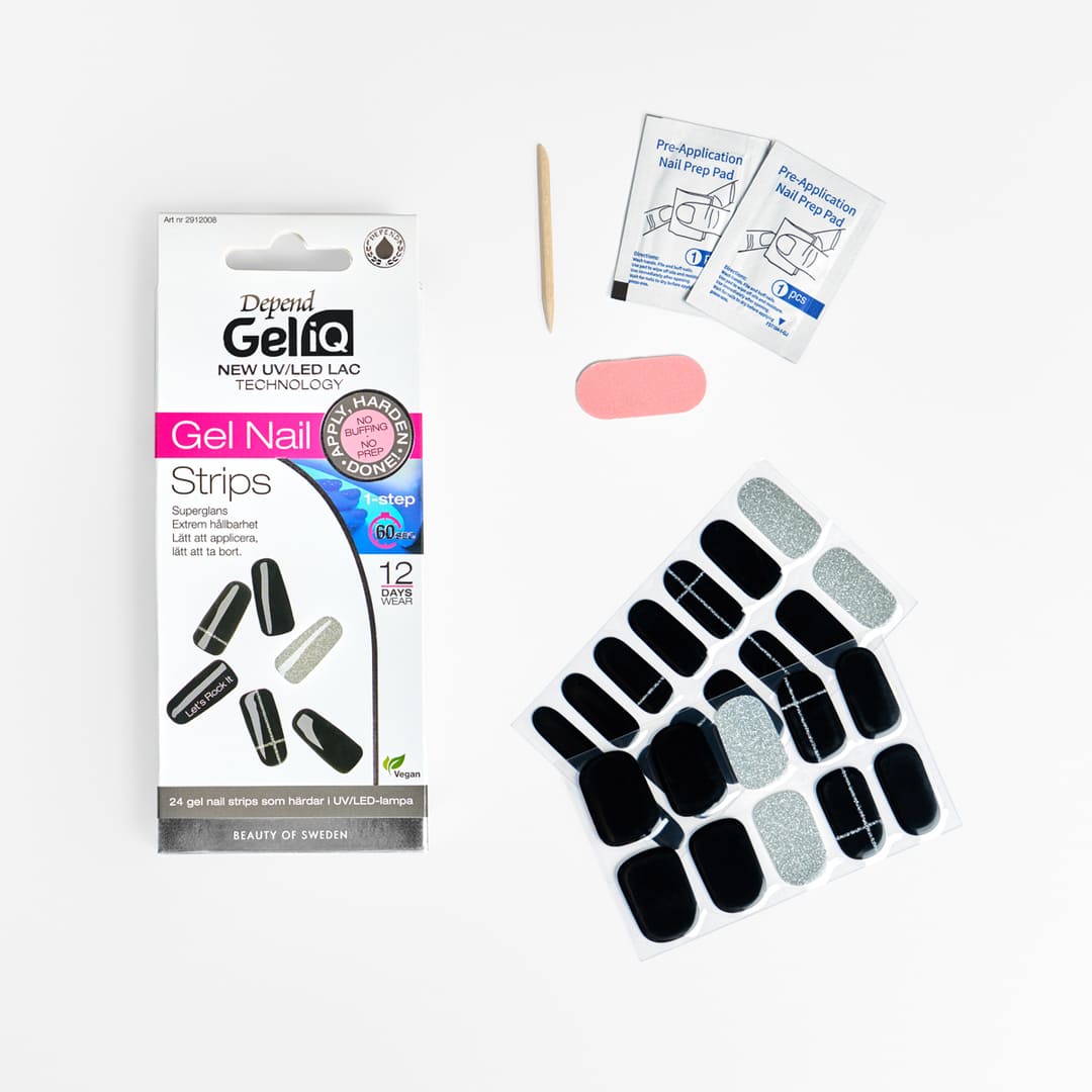 Depend Gel iQ Gel Nail Strips Semi Cured 008 Let´s Rock It 24 pcs