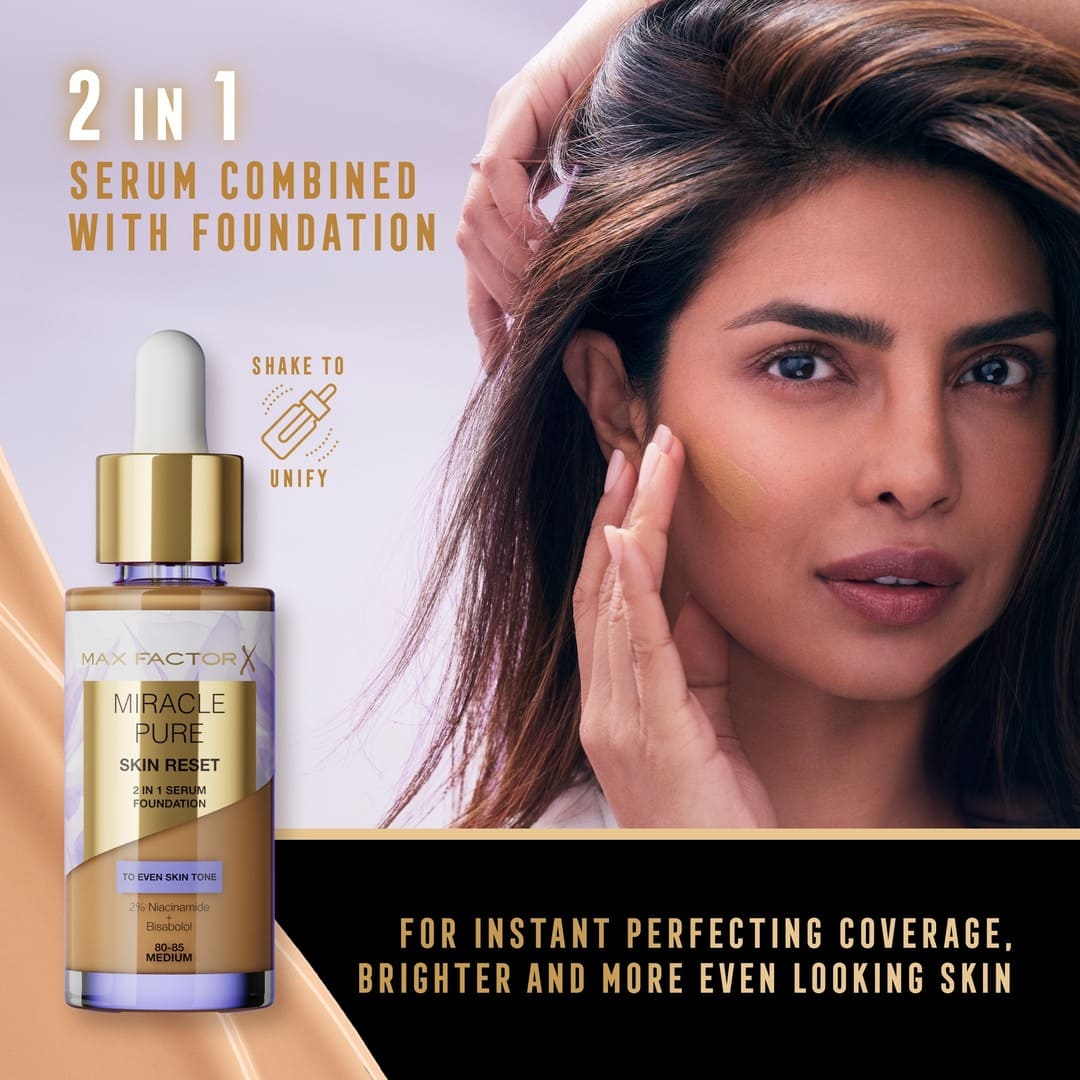 Max Factor Miracle Pure 2 In 1 Skin Reset Serum Foundation 30-40 Fair To Light 3