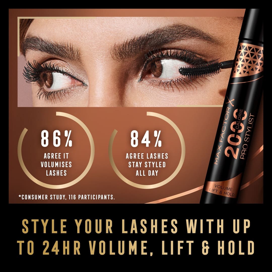 Max Factor 2000 Calorie Pro Stylist Mascara 2 Black Brown 9 ml