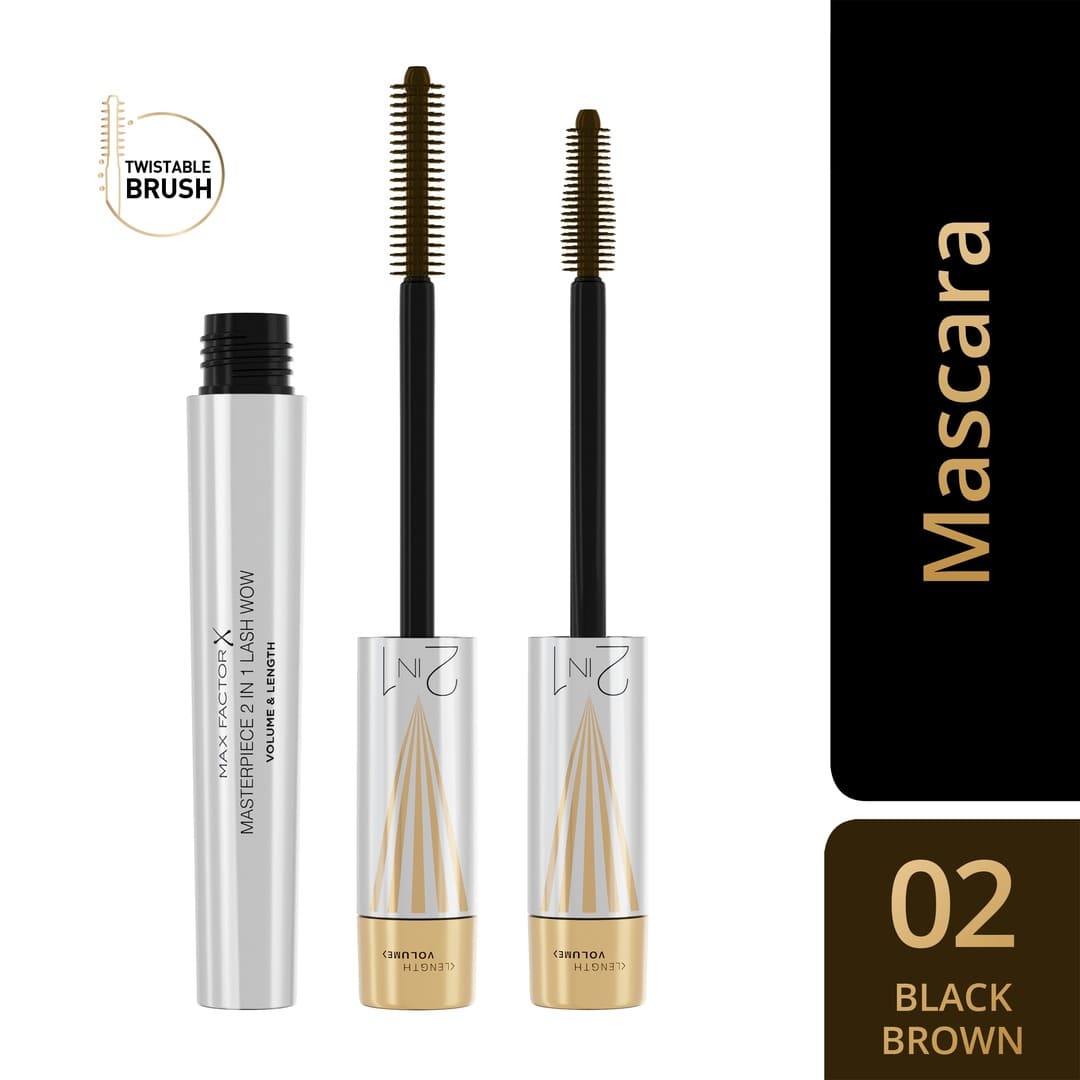 Max Factor Masterpiece 2 In 1 Lash Wow Mascara 002 Black Brown 7 ml