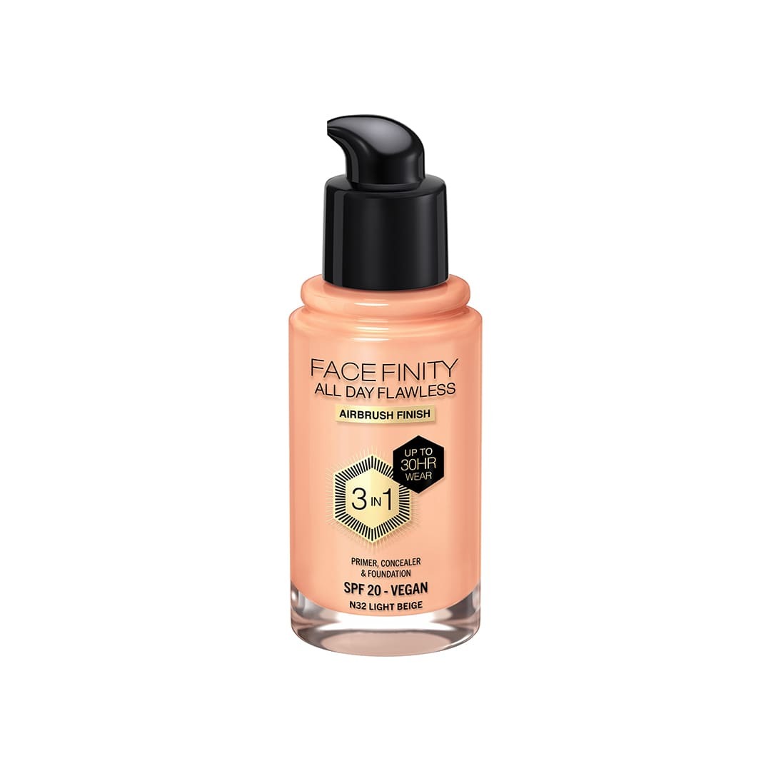 Max Factor Facefinity All Day Flawless Foundation SPF 20 N32 Light Beige 30 ml