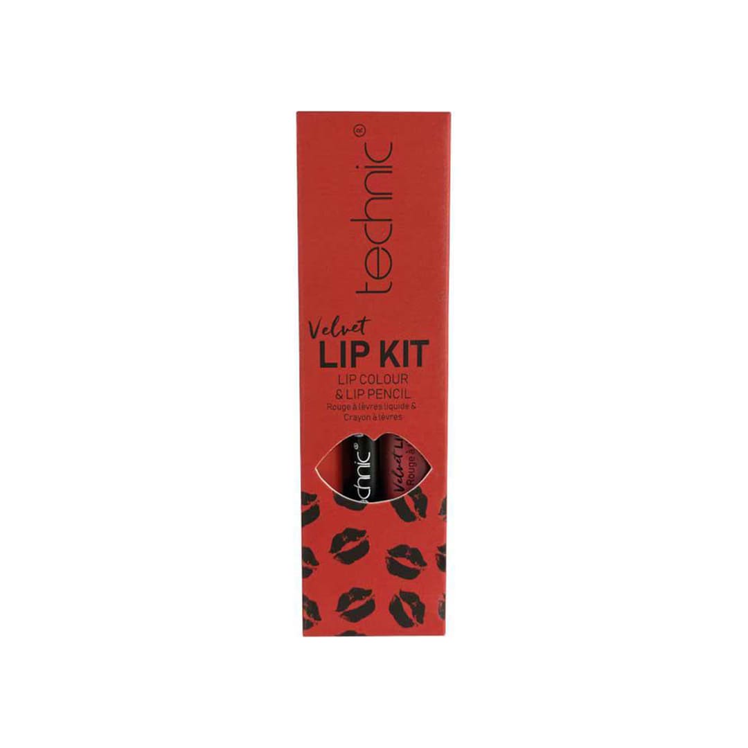 Technic Velvet Lip Kit Lip Colour And Lip Pencil Vintage Red