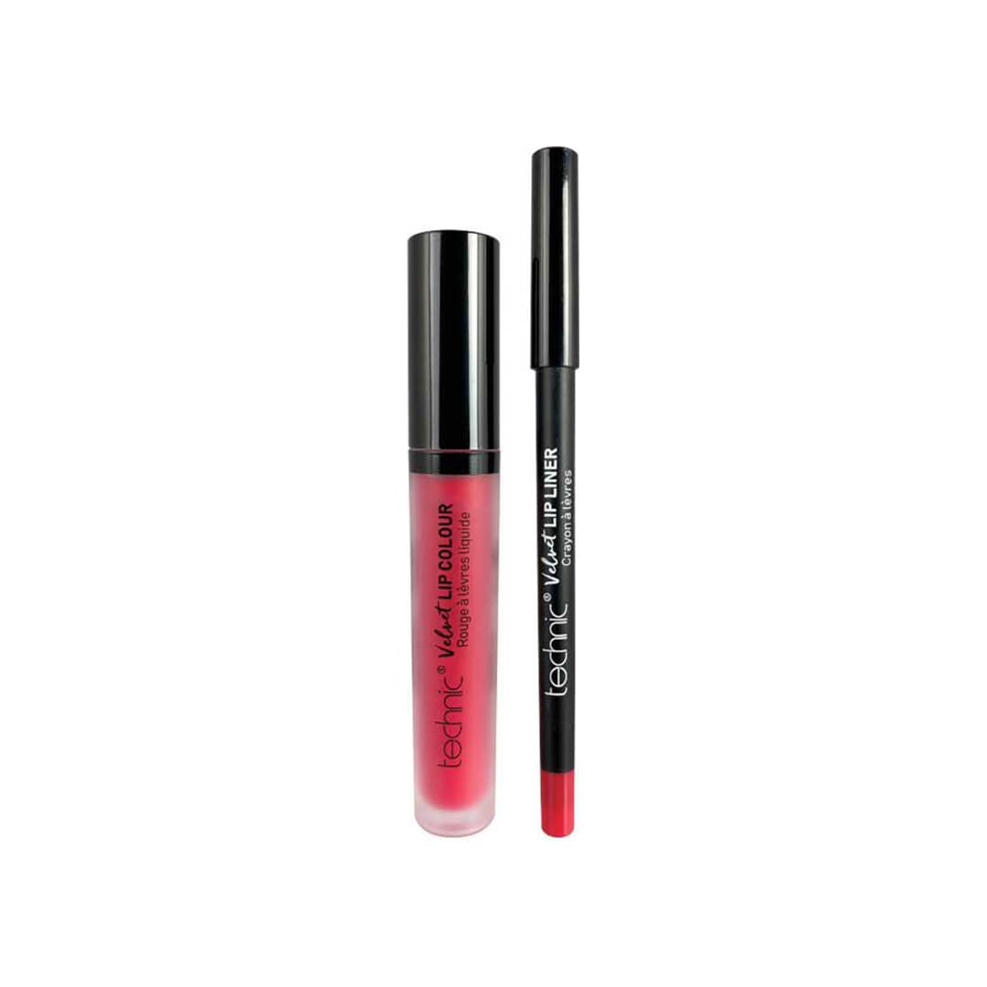 Technic Velvet Lip Kit Lip Colour And Lip Pencil Little Fuchsia