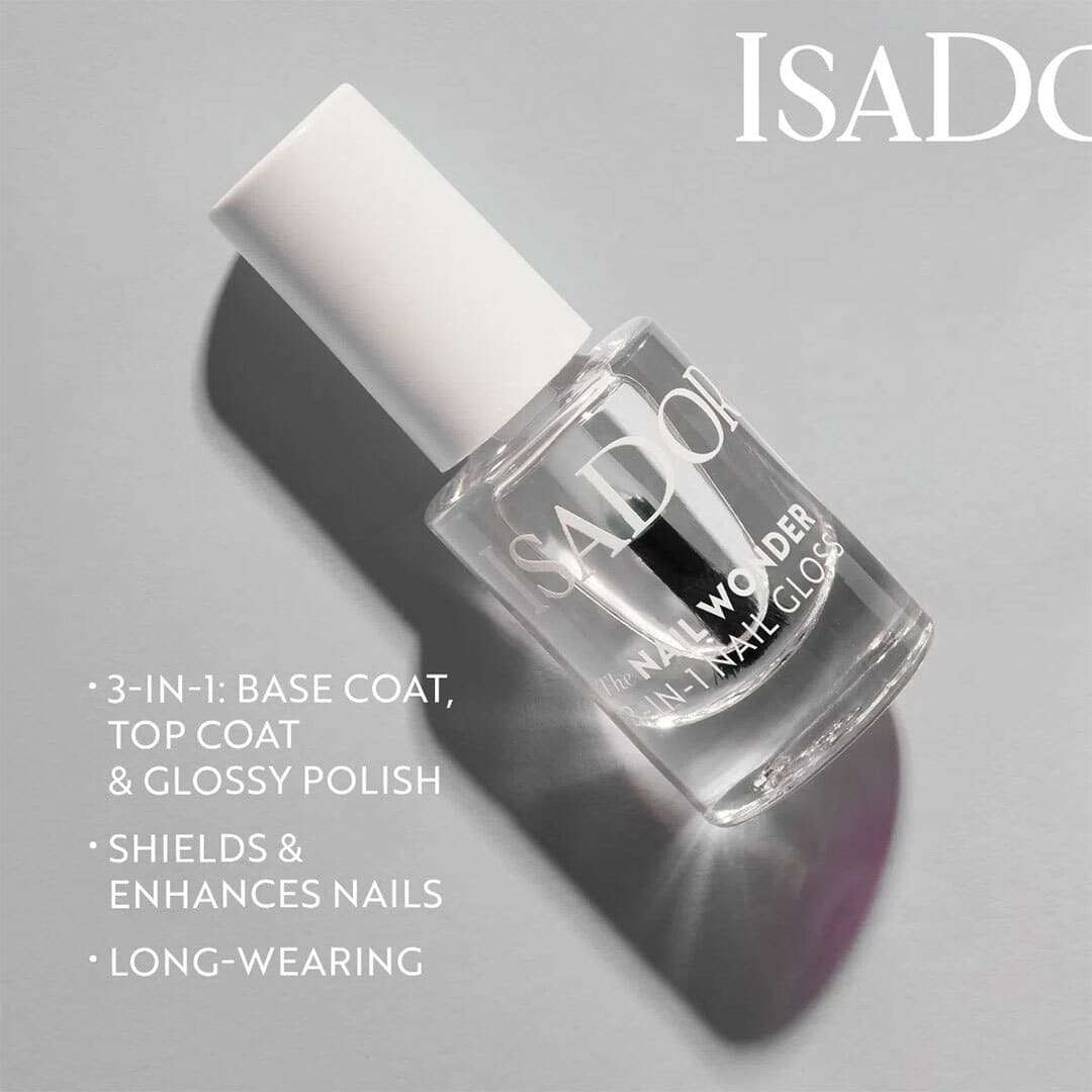 IsaDora The Nail Wonder 3 In 1 Nail Polish 01 Clear 6 ml