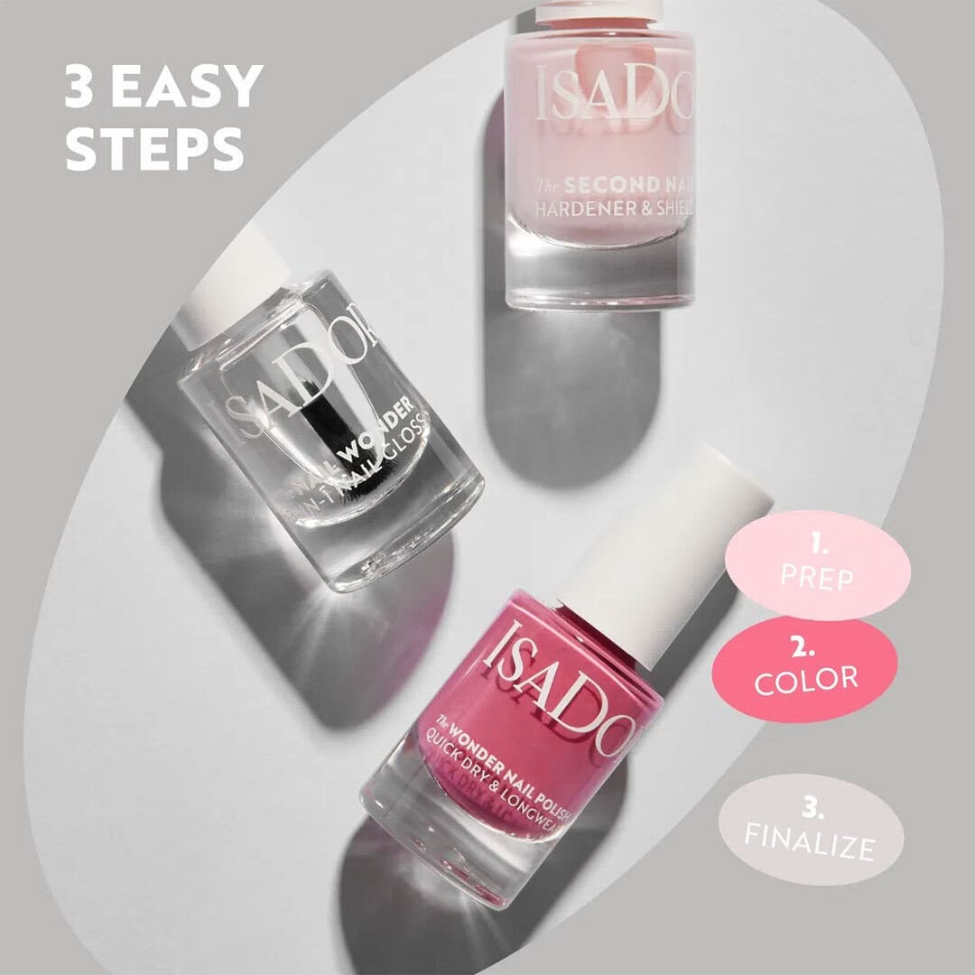 IsaDora The Nail Wonder 3 In 1 Nail Polish 01 Clear 6 ml