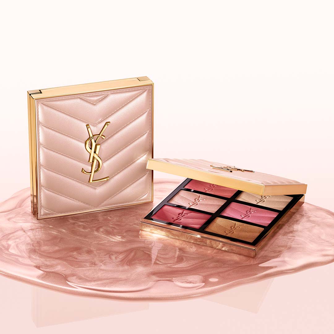 Yves Saint Laurent Ysl Couture Face Palette Blush & Hihlihter Golden Oasis
