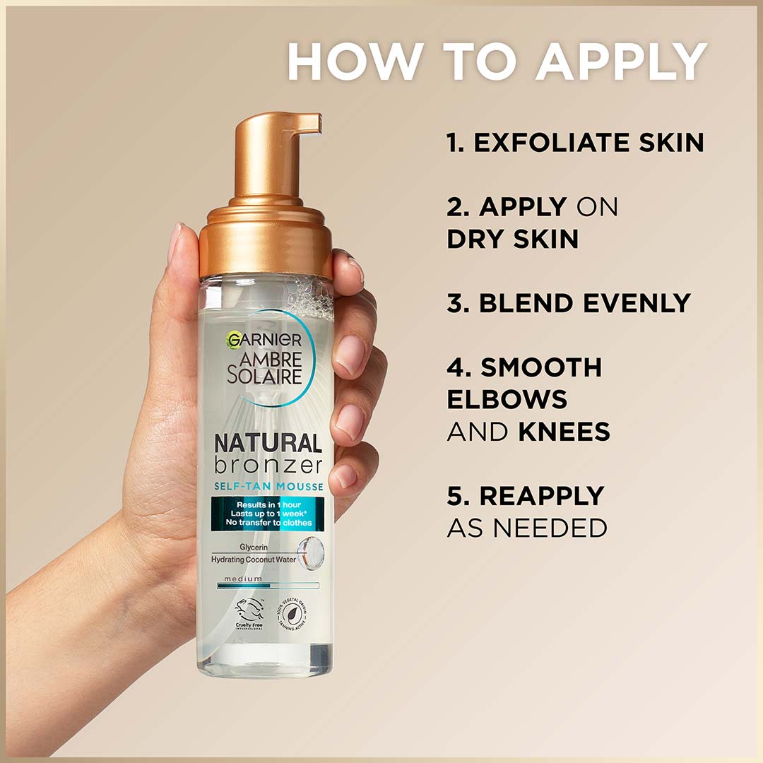 Garnier Ambre Solaire Natural Bronzer Self Tan Mousse 200 ml