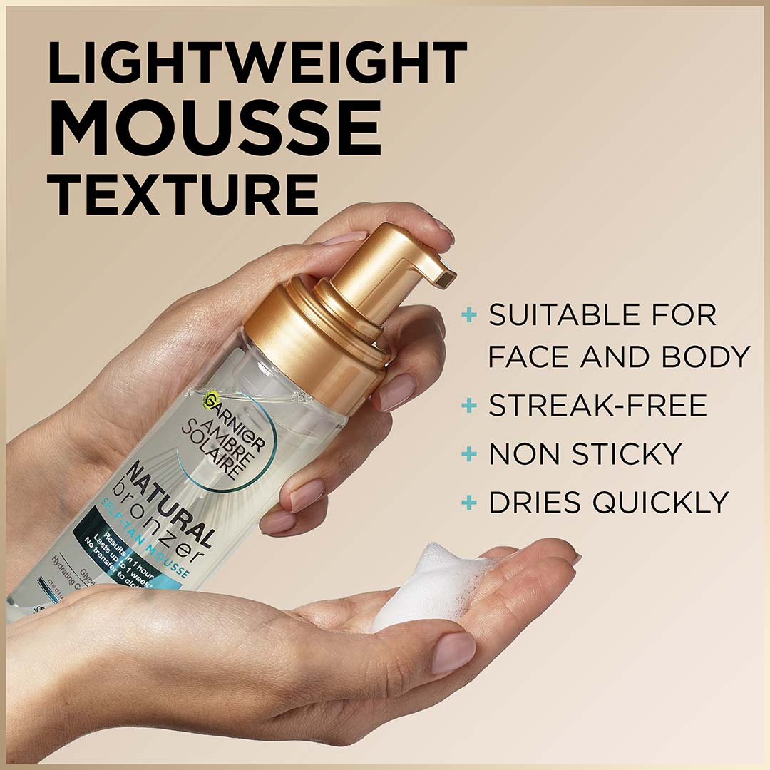 Garnier Ambre Solaire Natural Bronzer Self Tan Mousse 200 ml