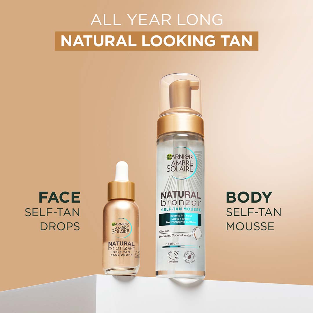 Garnier Ambre Solaire Natural Bronzer Self Tan Mousse 200 ml