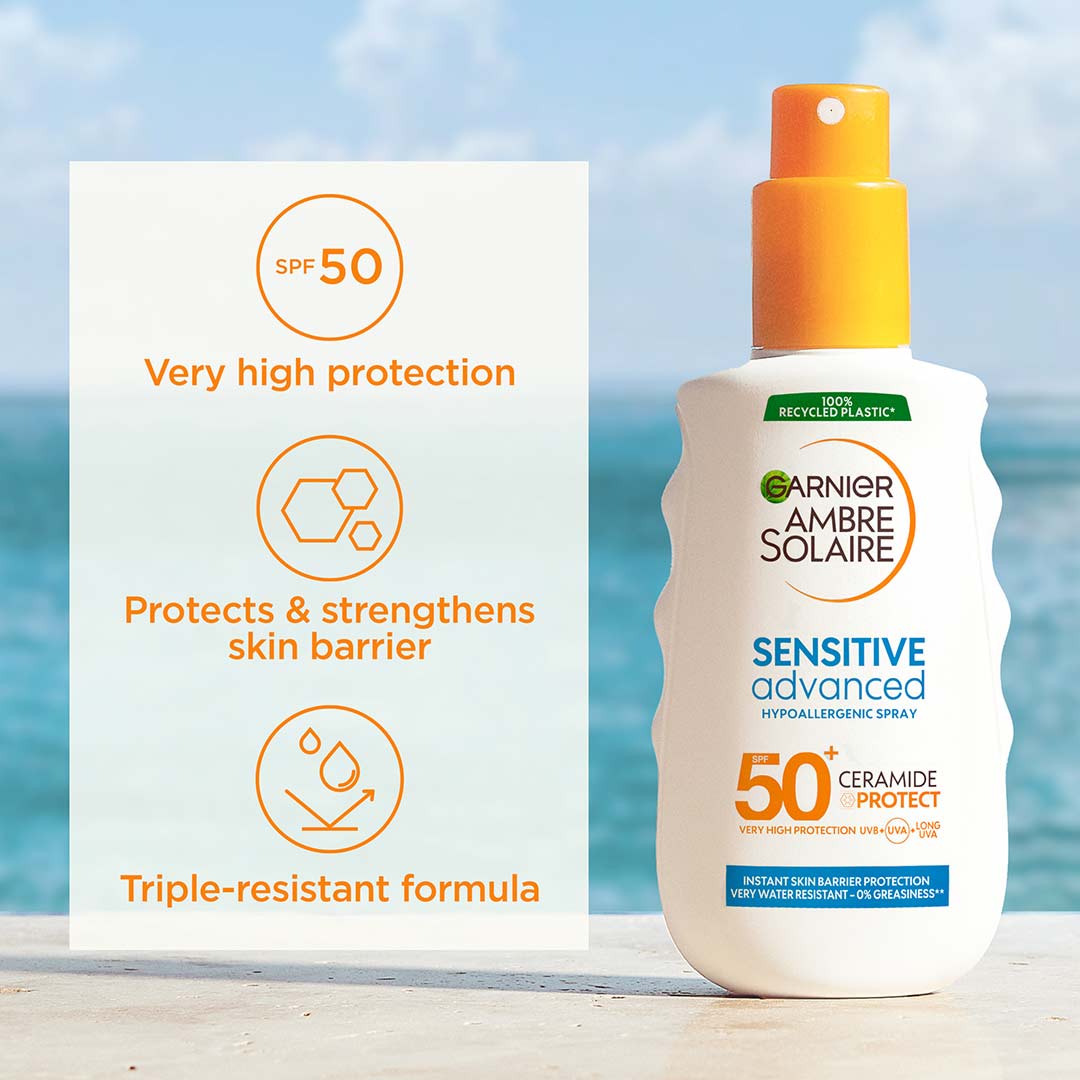 Garnier Ambre Solaire Sensitive Advanced Protection Spray Spf50+ 150 ml