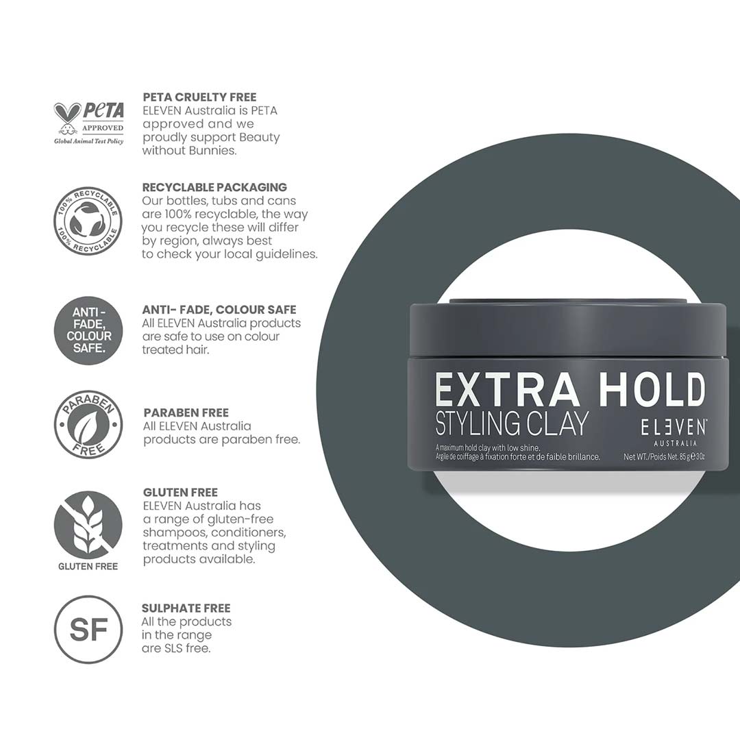 Eleven Australia Extra Hold Styling Clay 85g