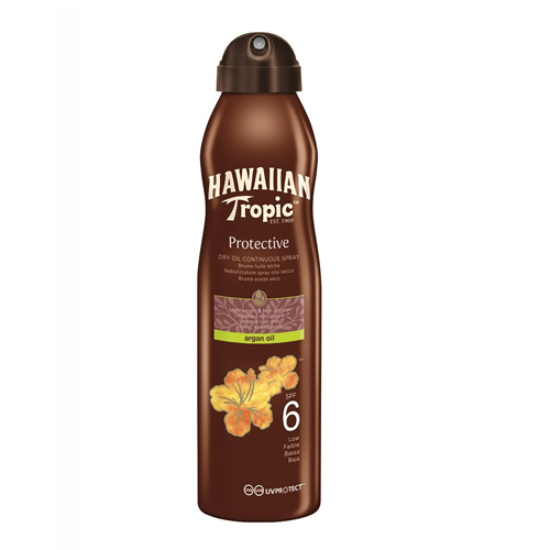 Hawaiian Tropic Protective Dry Oil Argan Oil Continuous Spray Spf6 177 ml