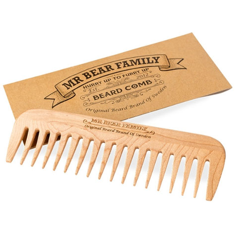 Mr Bear Family Beard Comb + konvolut (Nya)