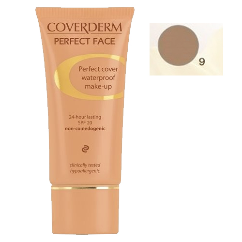 Coverderm Perfect Face Foundation Waterproof SPF 20 30 ml 9