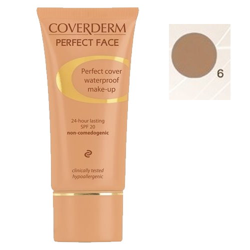 Coverderm Perfect Face Foundation Waterproof SPF 20 30 ml 6